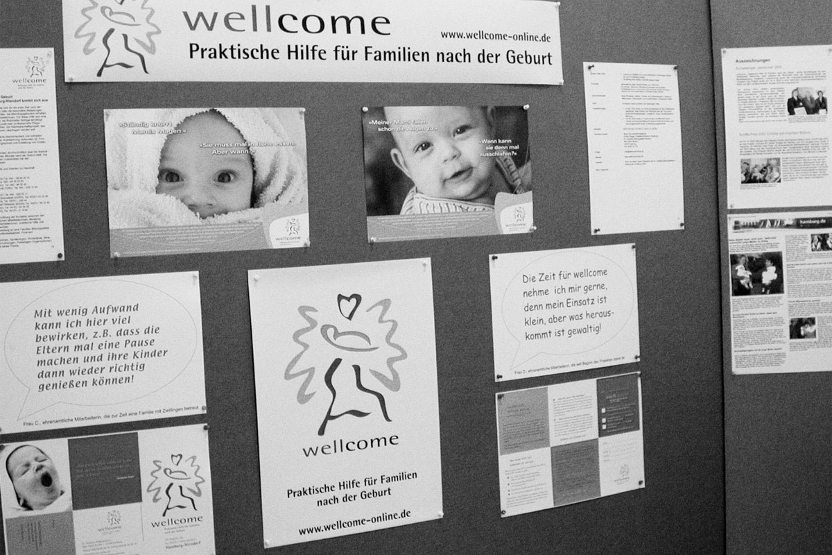 Informationstafel von wellcome